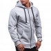 TENGOO Mens Solid Color Zipper Jackets Thick Warm Sweater Hoodie Jacket